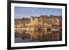 Boats Moored at the Old Dock, Honfleur, Normandy, France-Guy Thouvenin-Framed Photographic Print