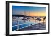 Boats Moored Bobbing in the Waters at Sunrise-lovleah-Framed Photographic Print