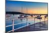 Boats Moored Bobbing in the Waters at Sunrise-lovleah-Mounted Photographic Print