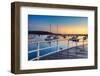 Boats Moored Bobbing in the Waters at Sunrise-lovleah-Framed Photographic Print