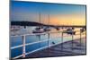 Boats Moored Bobbing in the Waters at Sunrise-lovleah-Mounted Photographic Print
