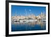 Boats moored in Grand Harbour marina at Birgu, Valletta, Malta, Mediterranean, Europe-Martin Child-Framed Photographic Print