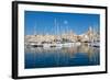 Boats moored in Grand Harbour marina at Birgu, Valletta, Malta, Mediterranean, Europe-Martin Child-Framed Photographic Print