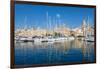 Boats moored in Grand Harbour marina at Birgu, Valletta, Malta, Mediterranean, Europe-Martin Child-Framed Photographic Print