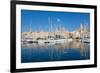 Boats moored in Grand Harbour marina at Birgu, Valletta, Malta, Mediterranean, Europe-Martin Child-Framed Photographic Print