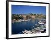 Boats Moored in Harbour at Molyvos, on Lesbos, North Aegean Islands, Greek Islands, Greece, Europe-Lightfoot Jeremy-Framed Photographic Print