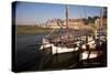 Boats Moored in Harbour, Blakeney Hotel, Blakeney, Norfolk, England, United Kingdom-Charcrit Boonsom-Stretched Canvas