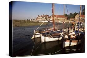 Boats Moored in Harbour, Blakeney Hotel, Blakeney, Norfolk, England, United Kingdom-Charcrit Boonsom-Stretched Canvas