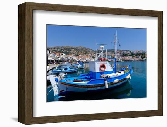 Boats Moored in Pythagorio Port, Samos Island, North Aegean Islands, Greek Islands, Greece, Europe-Carlo Morucchio-Framed Photographic Print