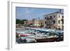 Boats Moored in the Harbour at Bardolino, Lake Garda, Italian Lakes, Lombardy, Italy, Europe-James Emmerson-Framed Photographic Print