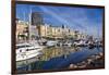 Boats moored in the harbour of Monte Carlo, Monaco, Cote d'Azur, Mediterranean, Europe-Marco Brivio-Framed Photographic Print