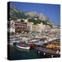 Boats Moored in the Marina Grande, Capri, Campania, Italy, Europe-Roy Rainford-Stretched Canvas