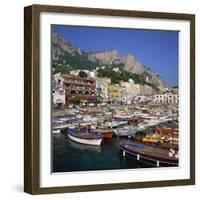 Boats Moored in the Marina Grande, Capri, Campania, Italy, Europe-Roy Rainford-Framed Photographic Print