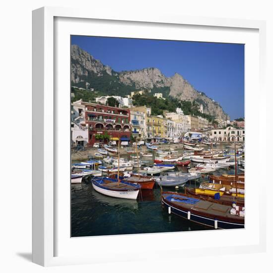 Boats Moored in the Marina Grande, Capri, Campania, Italy, Europe-Roy Rainford-Framed Photographic Print