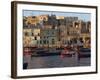 Boats Moored in Valletta Harbour at Dusk, Malta, Mediterranean, Europe-Woolfitt Adam-Framed Photographic Print