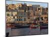 Boats Moored in Valletta Harbour at Dusk, Malta, Mediterranean, Europe-Woolfitt Adam-Mounted Photographic Print