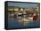 Boats Moored in West Bay Harbour, Dorset, England, United Kingdom, Europe-Lightfoot Jeremy-Framed Stretched Canvas