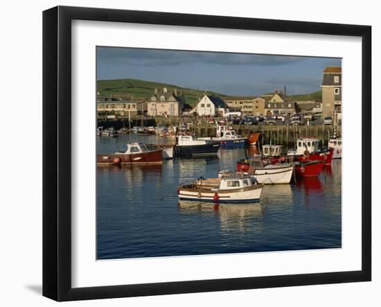 Boats Moored in West Bay Harbour, Dorset, England, United Kingdom, Europe-Lightfoot Jeremy-Framed Photographic Print