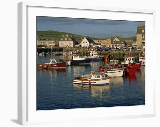 Boats Moored in West Bay Harbour, Dorset, England, United Kingdom, Europe-Lightfoot Jeremy-Framed Photographic Print