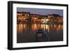 Boats moored on the Thu Bon River opposite Bach Dang Street in the old town of Hoi An, Vietnam-Paul Dymond-Framed Photographic Print