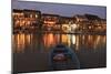 Boats moored on the Thu Bon River opposite Bach Dang Street in the old town of Hoi An, Vietnam-Paul Dymond-Mounted Photographic Print