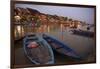 Boats moored on the Thu Bon River opposite Bach Dang Street in the old town of Hoi An, Vietnam-Paul Dymond-Framed Photographic Print