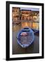 Boats moored on the Thu Bon River opposite Bach Dang Street in the old town of Hoi An, Vietnam-Paul Dymond-Framed Photographic Print