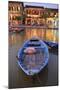 Boats moored on the Thu Bon River opposite Bach Dang Street in the old town of Hoi An, Vietnam-Paul Dymond-Mounted Photographic Print