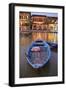 Boats moored on the Thu Bon River opposite Bach Dang Street in the old town of Hoi An, Vietnam-Paul Dymond-Framed Photographic Print