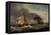 Boats, Mouth of the Tyne-George Webster-Framed Stretched Canvas