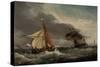 Boats, Mouth of the Tyne-George Webster-Stretched Canvas