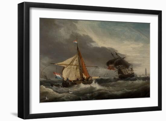 Boats, Mouth of the Tyne-George Webster-Framed Giclee Print