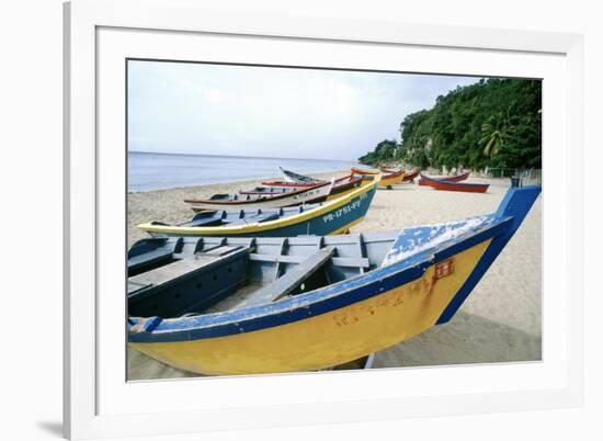 Boats of Aquadilla Puerto Rico-George Oze-Framed Photographic Print