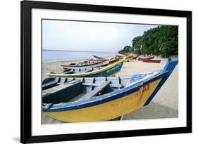 Boats of Aquadilla Puerto Rico-George Oze-Framed Photographic Print