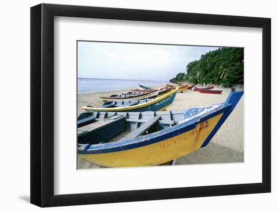 Boats of Aquadilla Puerto Rico-George Oze-Framed Photographic Print