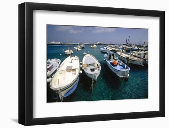 Boats of Capri, Italy-George Oze-Framed Premium Photographic Print