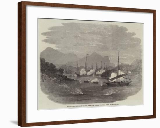 Boats of Hm Gun-Boat Flamer Destroying Chinese Piratical Junks in Cho-Kee Bay-Edwin Weedon-Framed Giclee Print