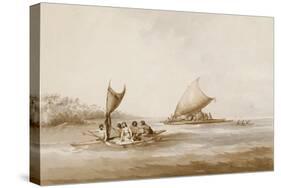 Boats of the Friendly Islands, from 'Views in the South Seas', Pub. 1791-John Webber-Stretched Canvas