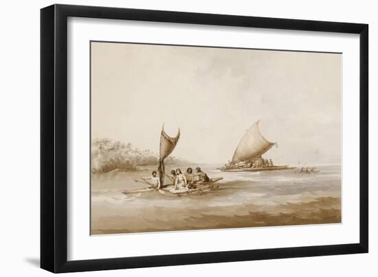 Boats of the Friendly Islands, from 'Views in the South Seas', Pub. 1791-John Webber-Framed Giclee Print