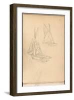 Boats of Trouville (Pencil on Paper)-Claude Monet-Framed Giclee Print