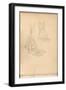 Boats of Trouville (Pencil on Paper)-Claude Monet-Framed Giclee Print