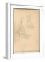 Boats of Trouville (Pencil on Paper)-Claude Monet-Framed Giclee Print