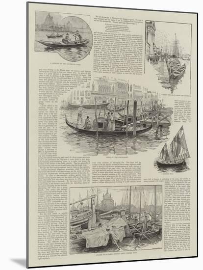 Boats of Venice-Henry Edward Tidmarsh-Mounted Giclee Print