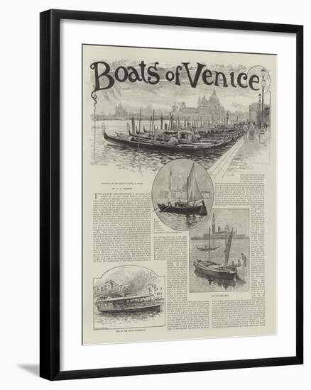 Boats of Venice-Henry Edward Tidmarsh-Framed Giclee Print