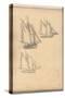 Boats of Villerville (Pencil on Paper)-Claude Monet-Stretched Canvas