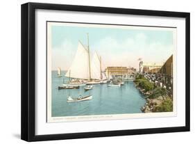Boats off Coronado, San Diego, California-null-Framed Art Print