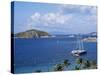 Boats off Dead Man's Beach, Peter Island Resort, British Virgin Islands-Alison Wright-Stretched Canvas
