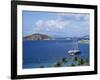 Boats off Dead Man's Beach, Peter Island Resort, British Virgin Islands-Alison Wright-Framed Photographic Print