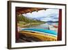 Boats on a Dock, Maligne Lake, Canada-George Oze-Framed Photographic Print