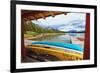 Boats on a Dock, Maligne Lake, Canada-George Oze-Framed Photographic Print